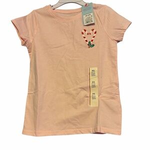 Cat & Jack Pink Heart Candy Cane Tee